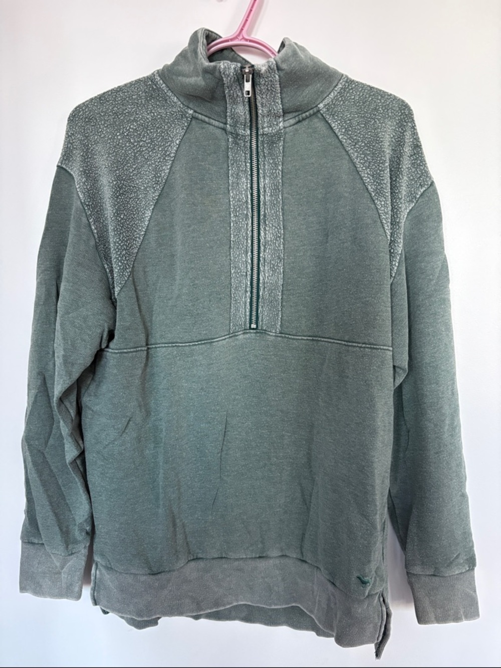 PINK Victoria's Secret half zip Pullover Sweater in Sage Green